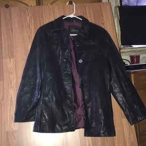 Adler Black leather jacket